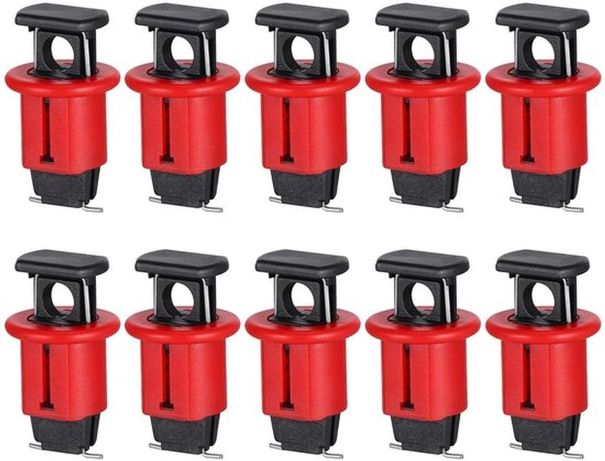 Stroomonderbreker Lockout - Elektrische Veiligheid Lock voor Power Isolatie - Set van 10 stuks