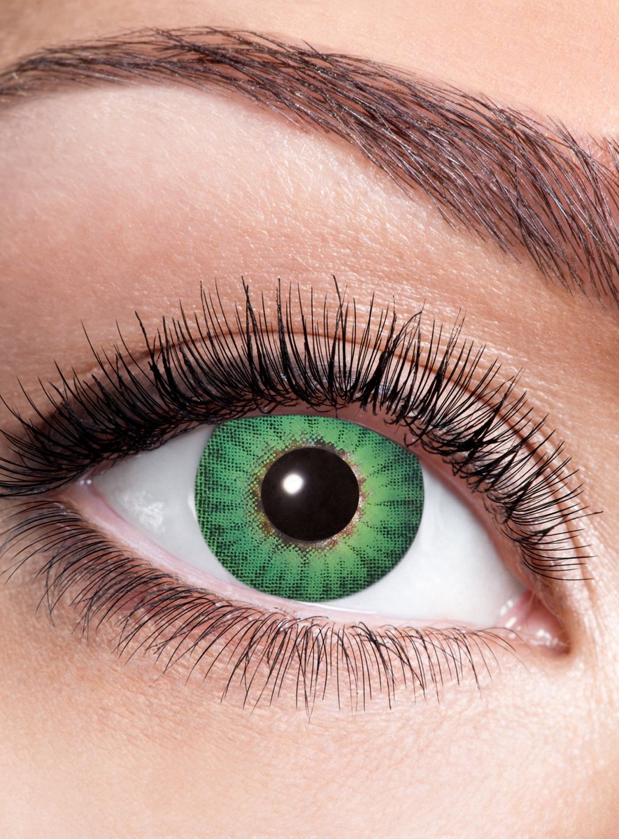 Groene iris contactlens met sterkte