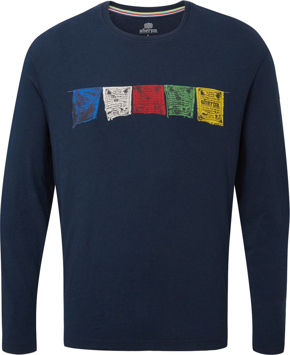 Sherpa Adventure Gear Tarcho heren T-shirt met lange mouwen - Rathee Blue