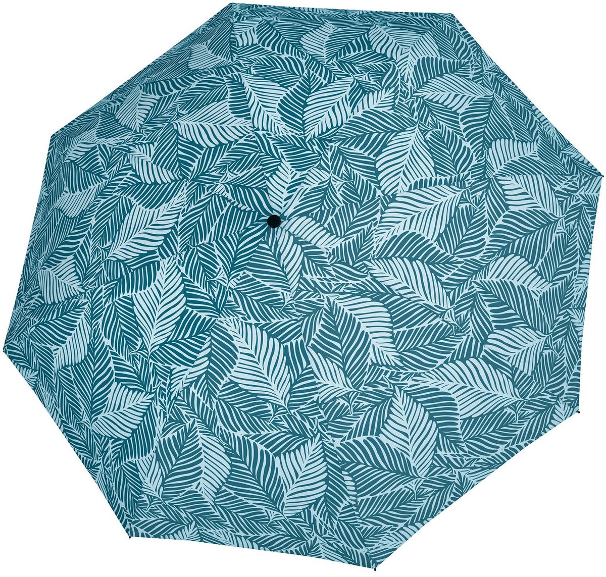 doppler paraplu Nature Long AC Printed Pattern Calm Leaves petrol