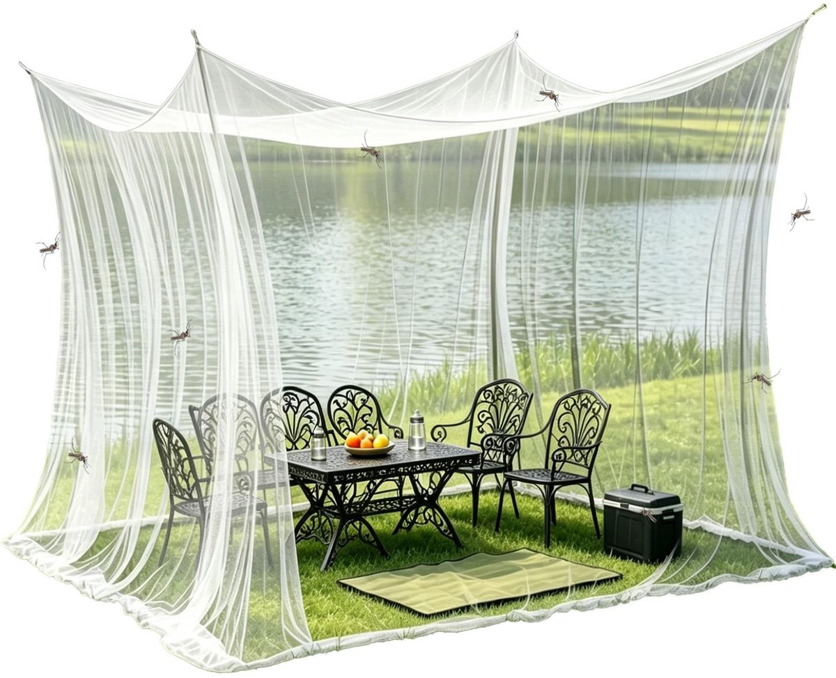 Solidchoice - XXL Muggennet voor Buiten en Binnen, 300 x 300 cm