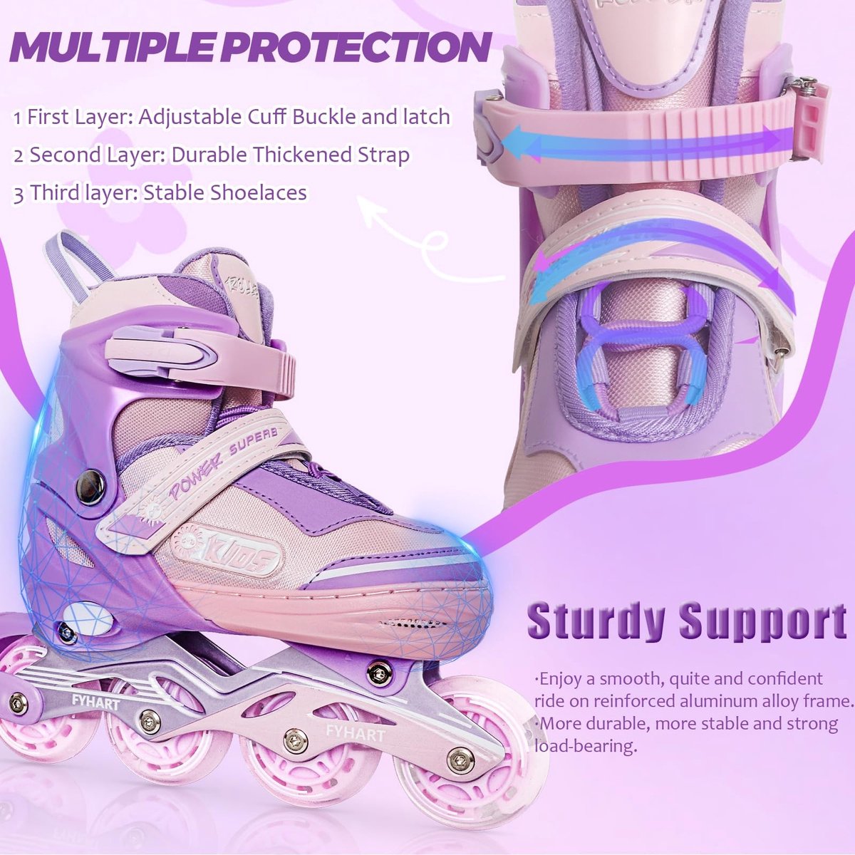 Solidchoice - Verstelbare Inline Skates voor Kinderen met Verlichte Wielen