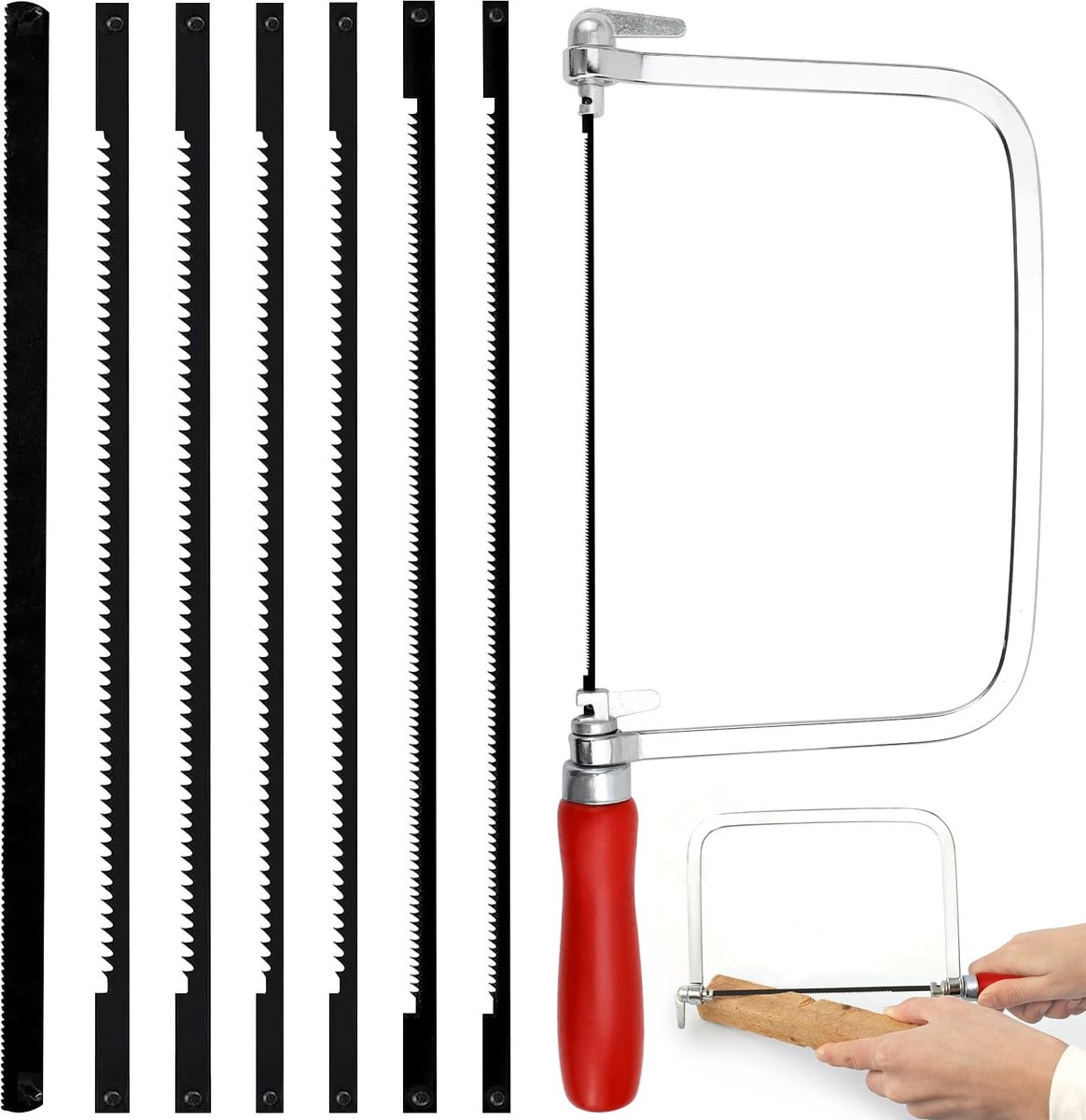 Solidchoice - Figurasaw Set met 7 Zaagbladen voor Hout en Metaal