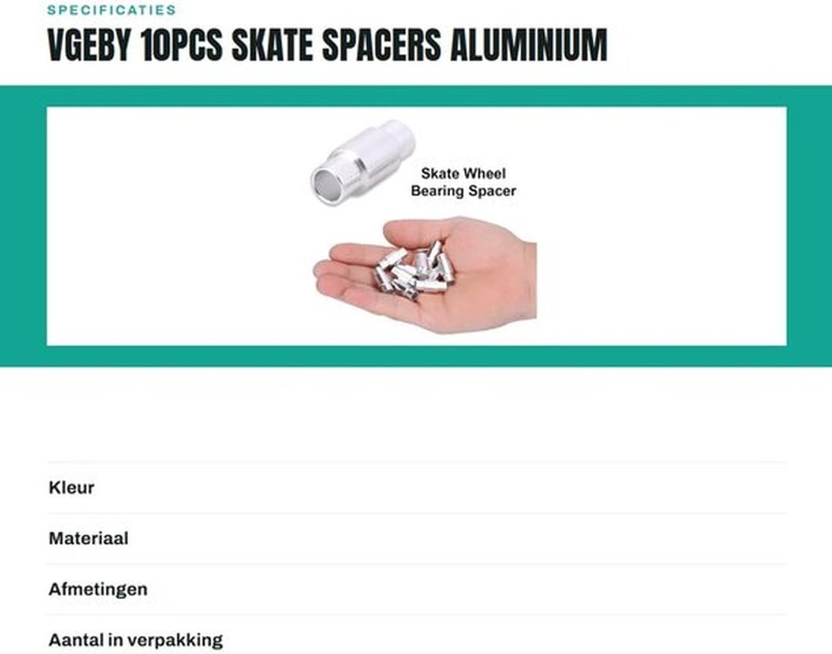 Skate Spacers 10pcs - Aluminium Legering - Stepped Design - Voor Skateboard Wielen - Vermindert Weerstand - Verhoogt Bewegingsefficiëntie