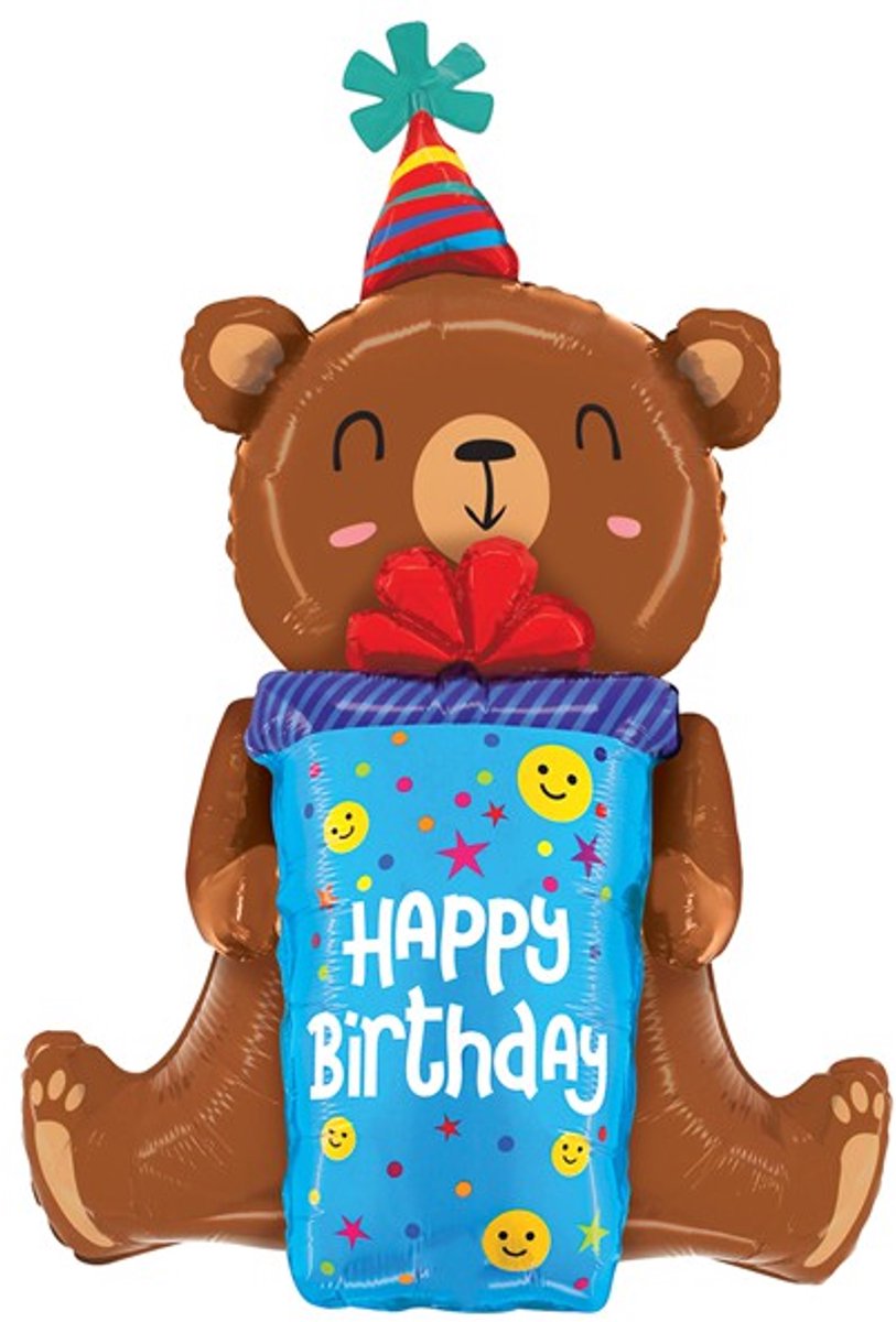 Folieballon - Happy Birthday Beer - 86 cm - Helium- en Luchtvulling