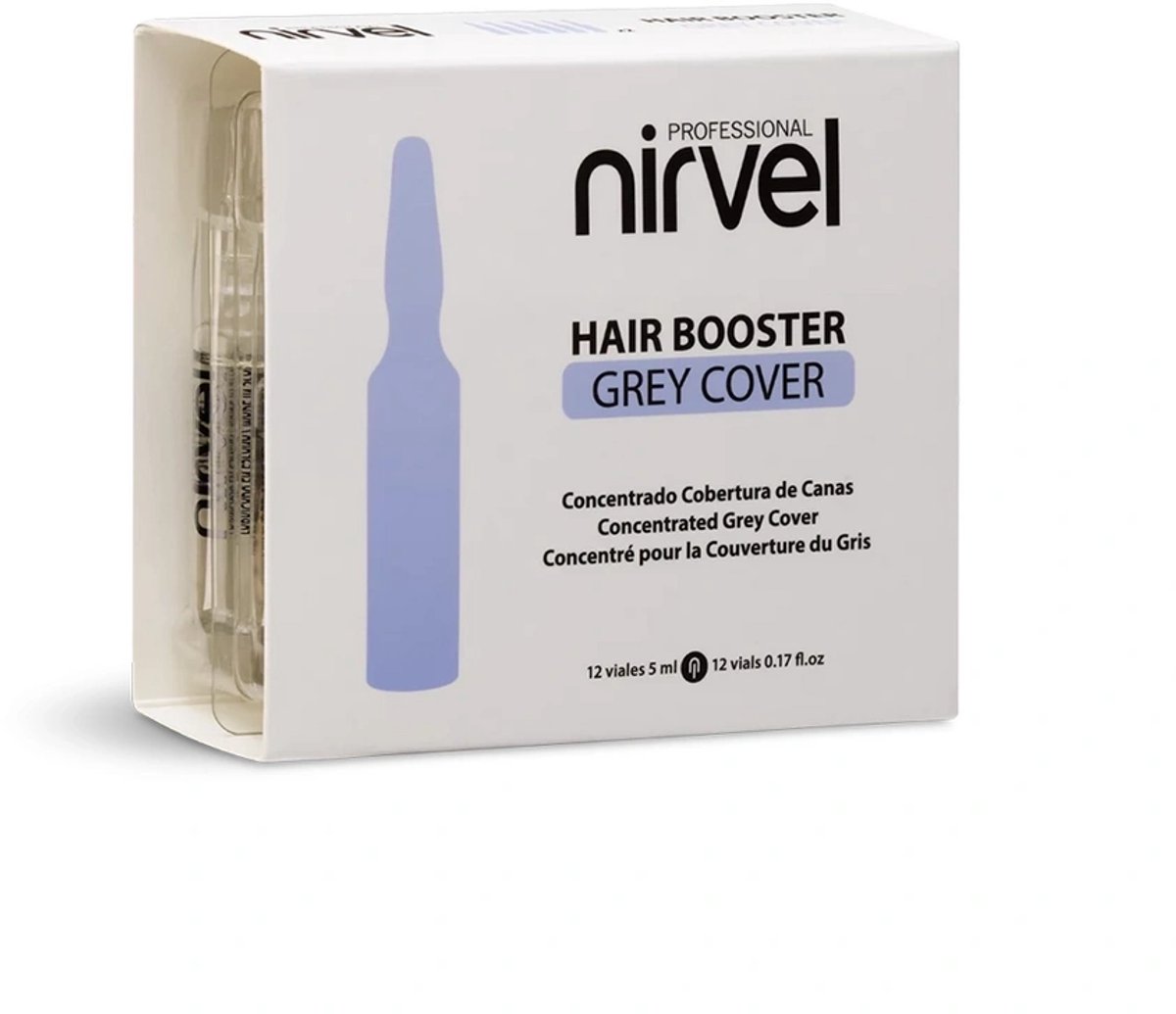 Nirvel Hair Booster Grijsdekking / Haarbehandeling om grijsdekking te verbeteren 12 x 5 ml