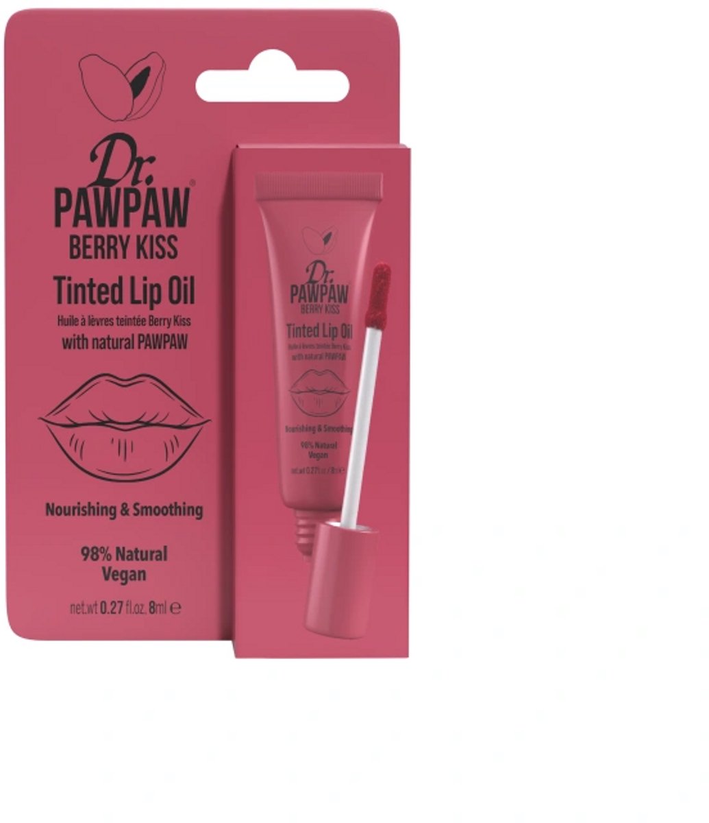 Dr PawPaw Berry Kiss Tinted Lip Oil / Getinte lippenolie in bessenrood 8 ml