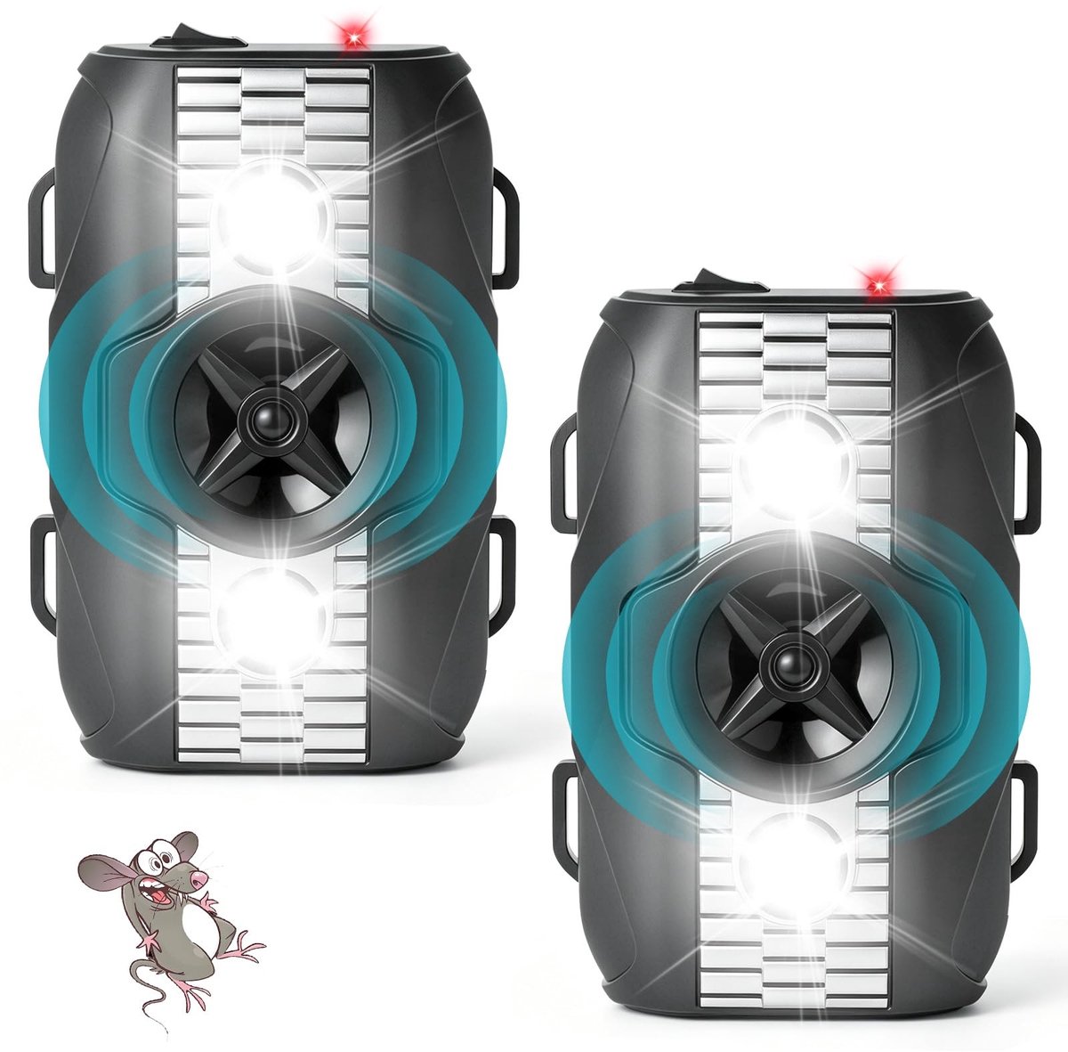 Solidchoice - Ultrasone Muisafschrikkende Apparaten met Flitslicht (2 Stuks)