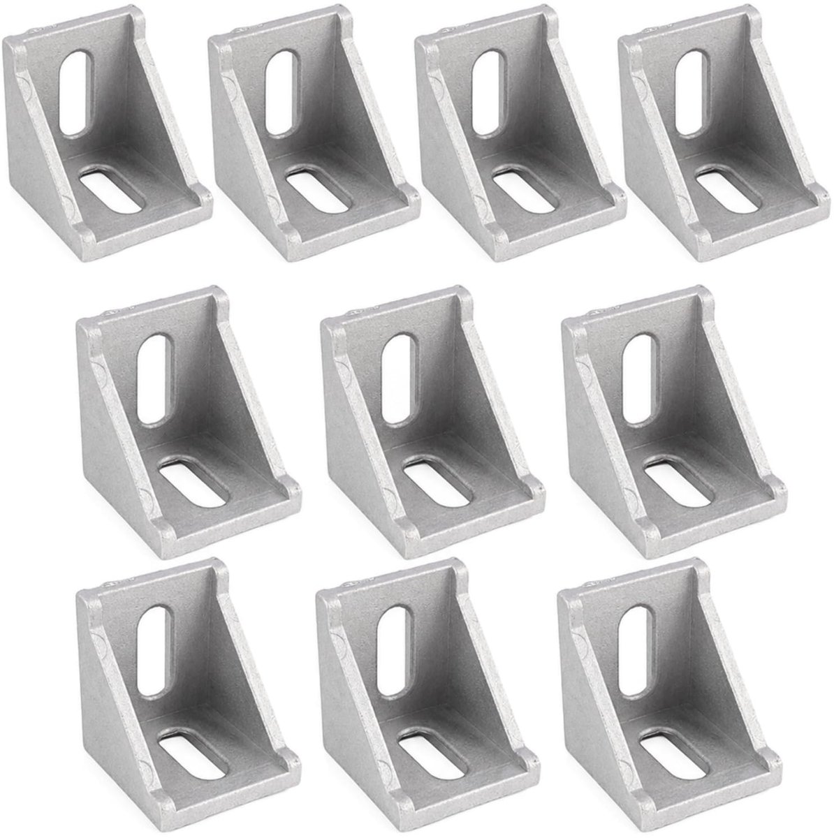 Solidchoice - 10 Stuks Aluminium Hoekbevestigingen voor Profielen 40x40