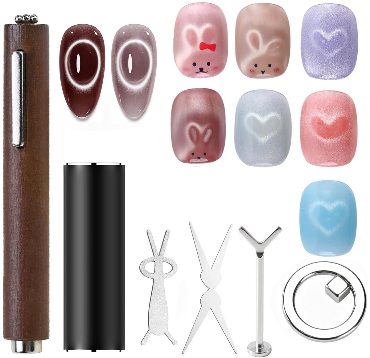 Solidchoice - Set van 6 Magneten voor Cat Eye Nagels