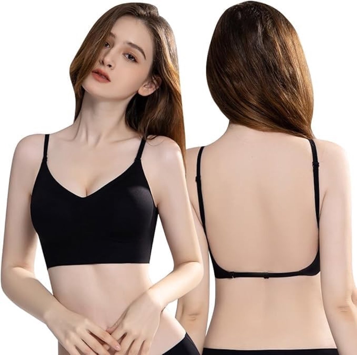 Solidchoice - Naadloze Beha Dames Rugloze Onzichtbare Top