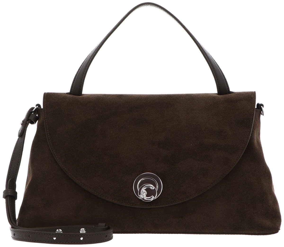 COCCINELLE Leren handtas schoudertas Nikla Suede Bim Handbag Fango / Fango donkergroen