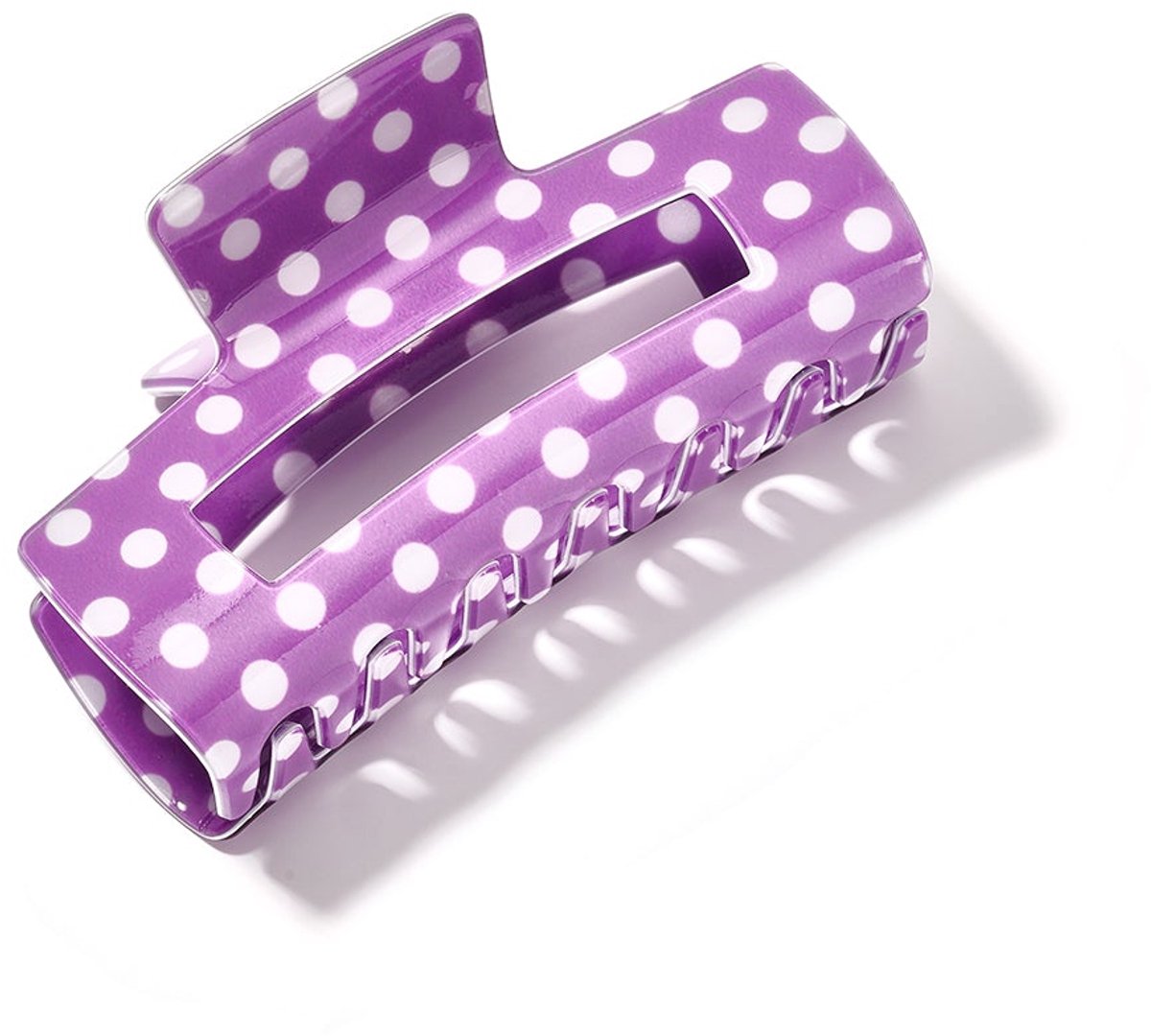 Haarclips met stippen, dagelijkse pvc-accessoires - Paars