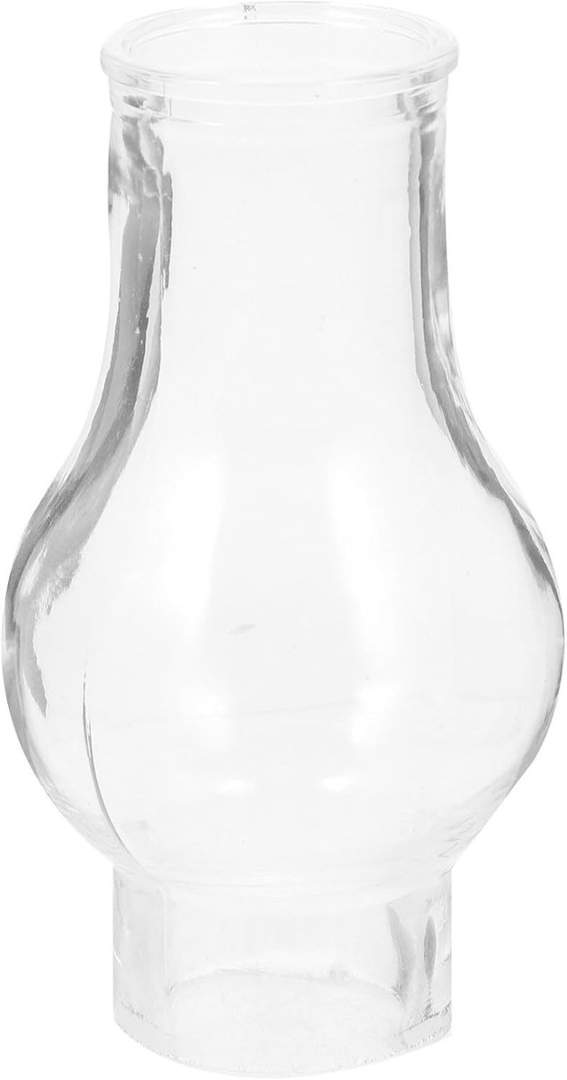 Transparante Glazen Lampenkap voor Olielamp in Antieke Stijl - Decoratief, Windbestendig en Ideaal voor Noodverlichting en Feestjes 9 x 5 x 3 cm