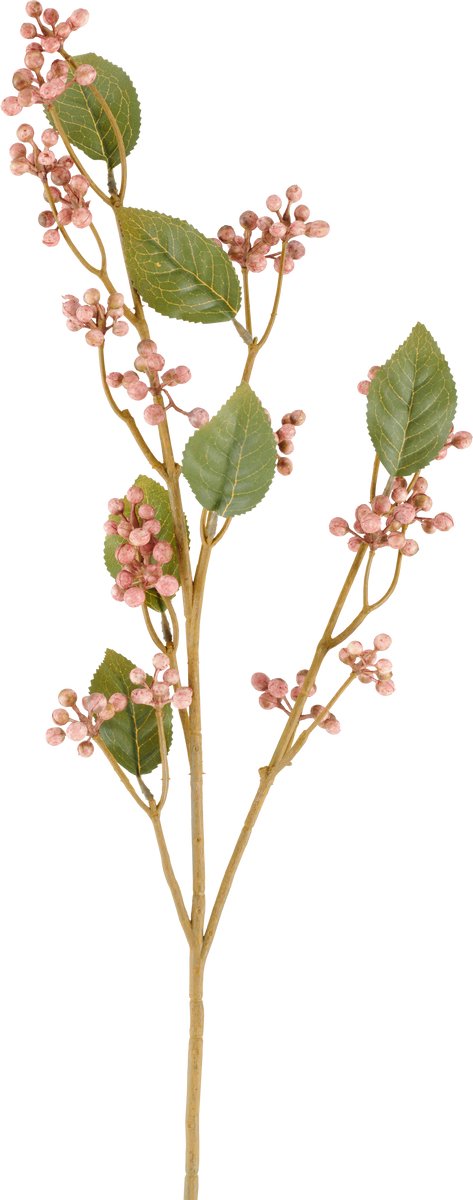 Easyplants | Kunstbloem Dewberry 78 cm oud roze | Zijde | Nepbloemen | roze | Onderhoudsvrij | Kant-en-klaar
