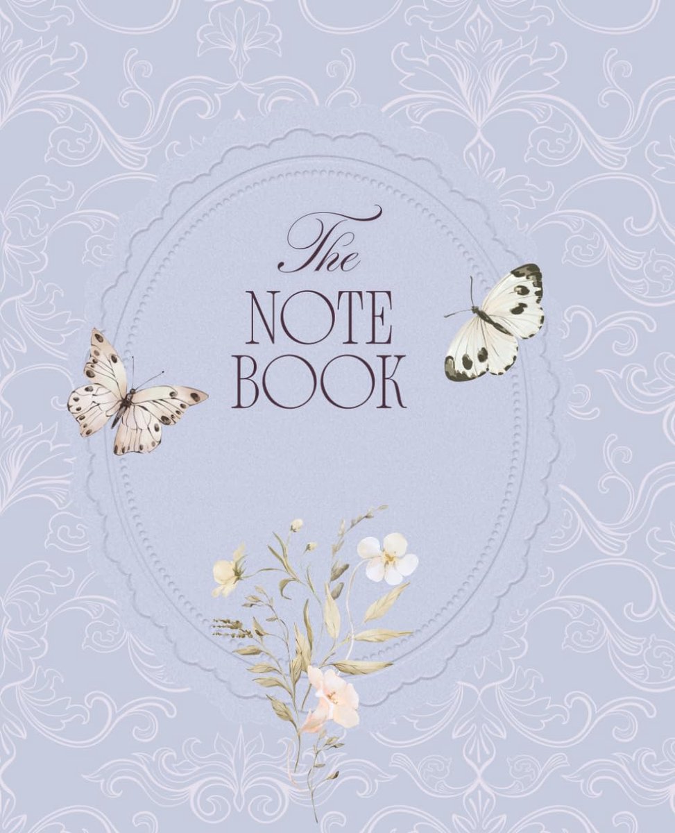 Composition Notebook: Cute Minimal Light Blue with Butterfly - collage Ruled - For school and work - ShopVlot