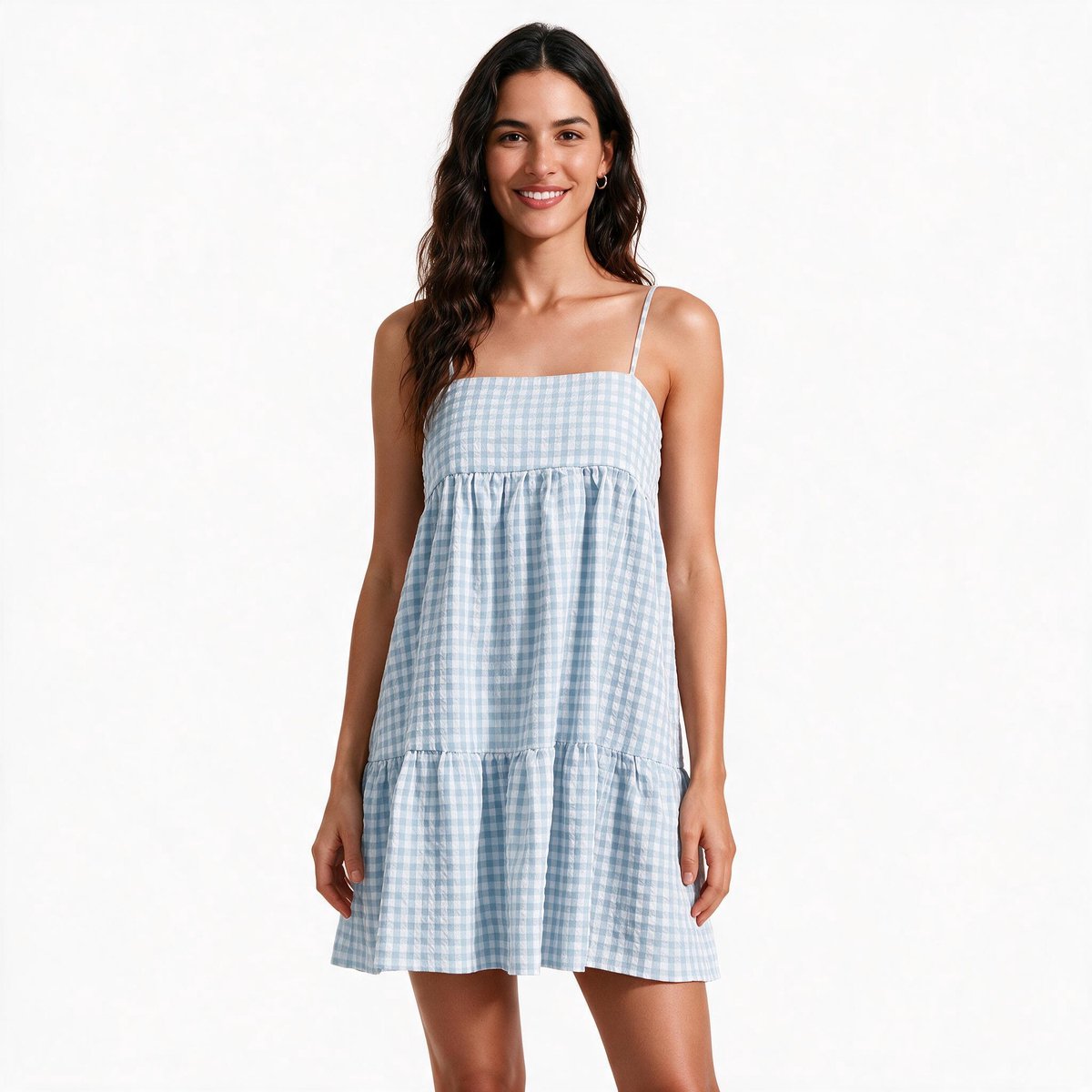 Imily Bela Dames Babydoll Mini Jurk met Spaghettibandjes
