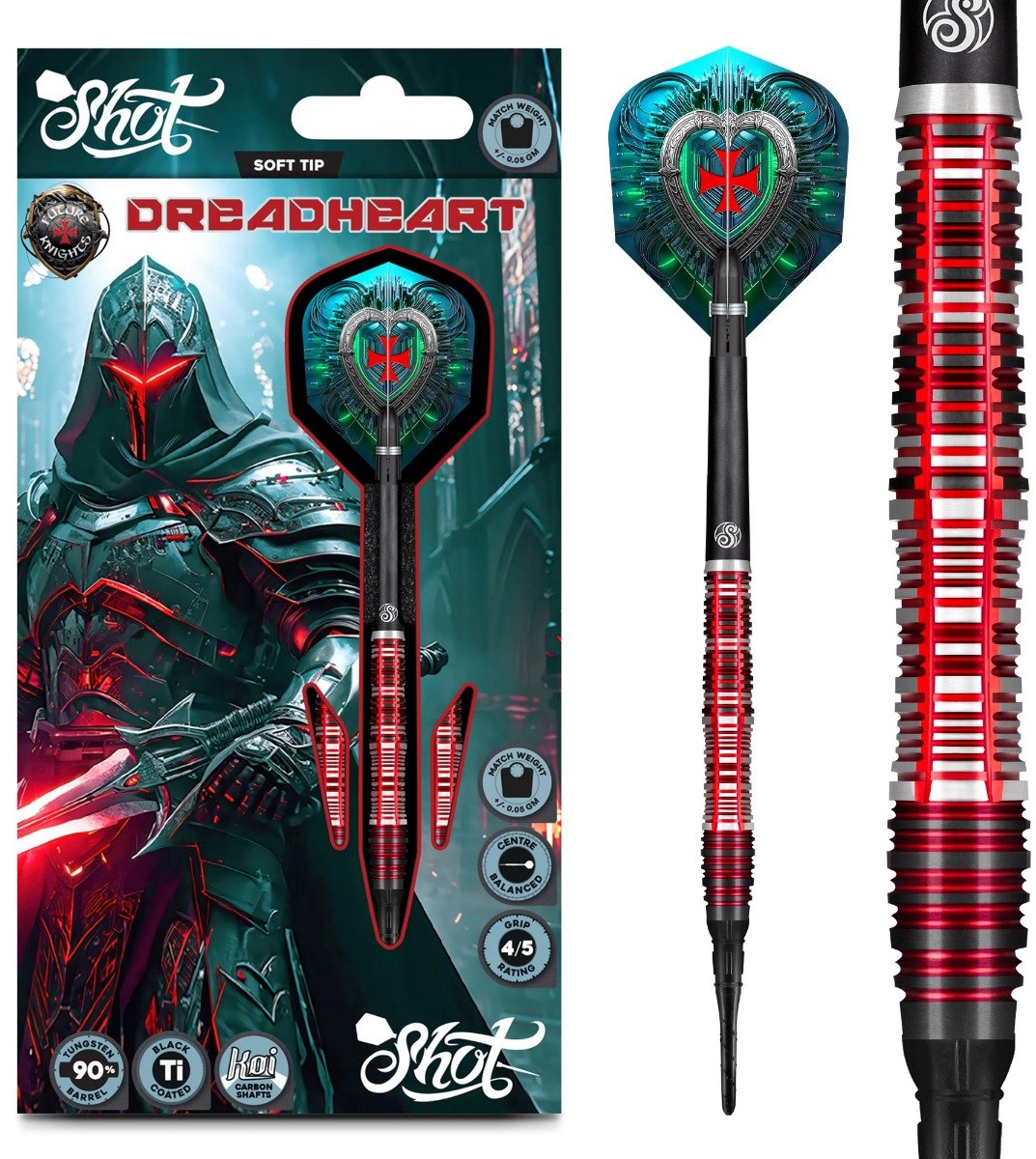 Shot Future Knights Dreadheart 90% - Soft Tip Darts