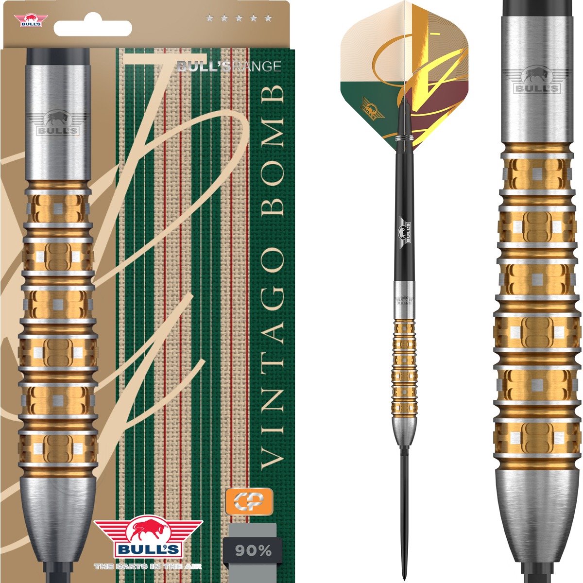 Bull's Vintago Bomb Convertible Point 90% - Dartpijlen