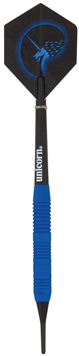 Unicorn Core Plus Rubberised Blue Soft Tip - Dartpijlen 16 Gram van Unicorn — afbeelding 2