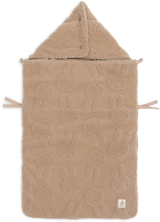 Jollein x Nijntje - Voetenzak voor Autostoel & Kinderwagen (Biscuit) - Miffy Jacquard - Katoen - Footmuff Maxi Cosi, Kinderwagen of Autostoel - 42x82cm van Jollein — afbeelding 2