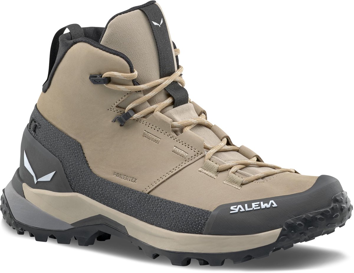 Salewa Puez Leather Mid Waterdichte Wandelschoenen Dames Zand 36.5 Geel