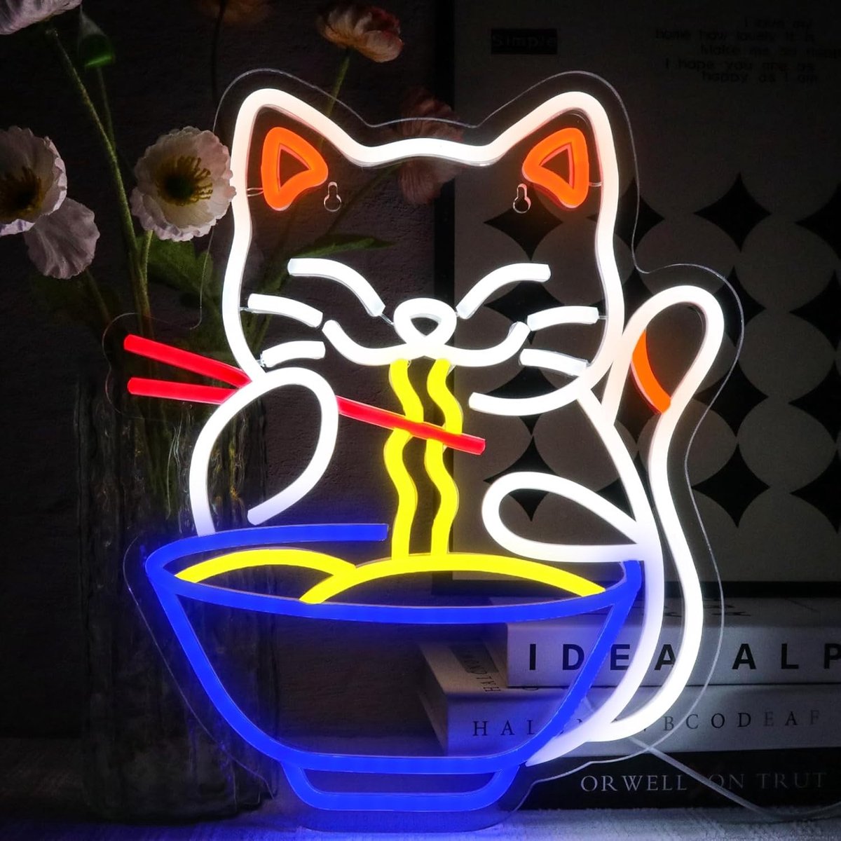 Neon Lichtbord - Veelkleurig - 37 x 31 cm - LED Neon Wanddecoratie - Voor Keuken en Restaurant