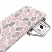 Nexxt Strijkplankovertrek Bladerenprint - Geschikt Tot 139 x 49 cm - Hittebestendig, Ademend, Antislip en Elastische Bevestiging