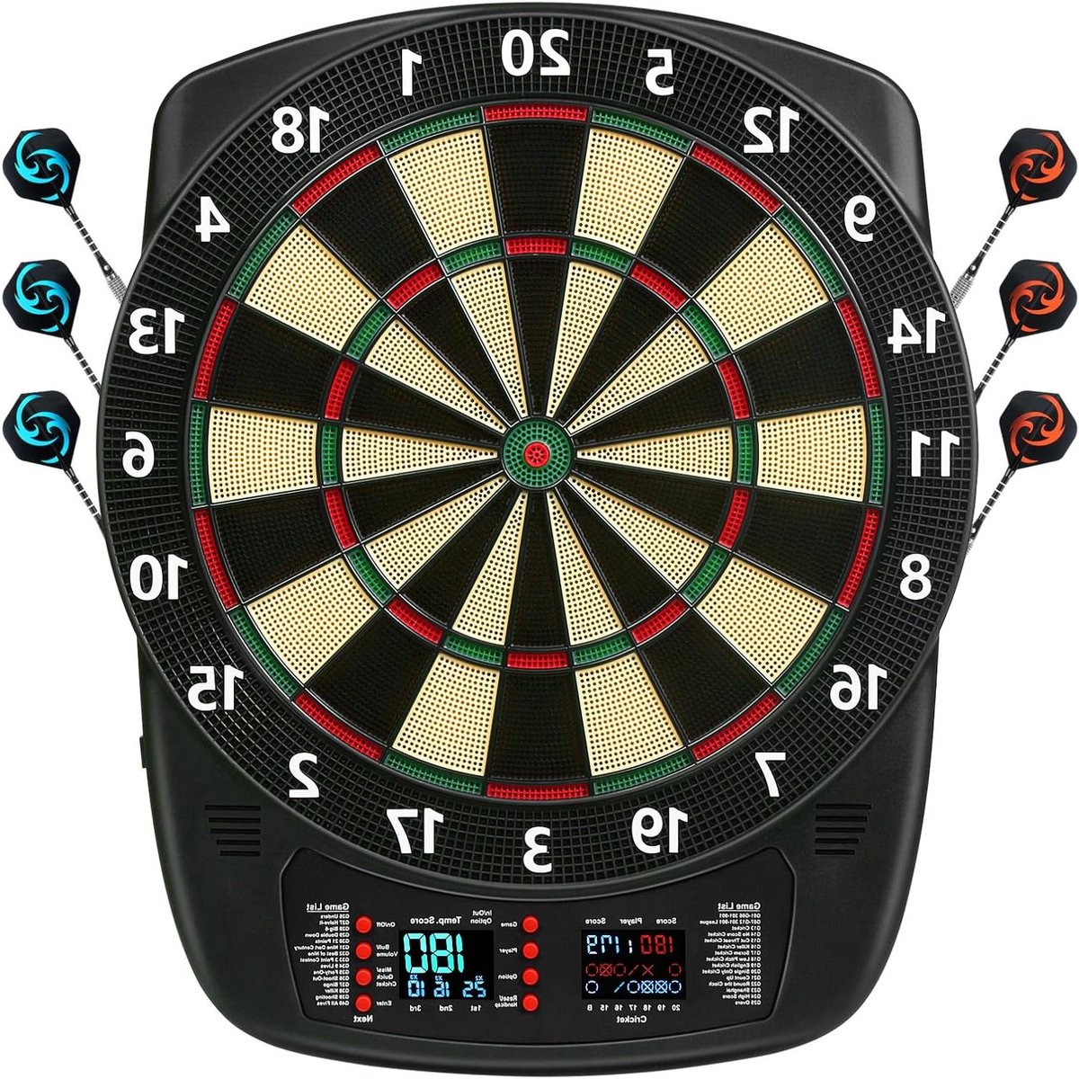Elektronisch Dartbord - Zachte Pijl - Gezellig Spelen - 40 Spellen 427 Varianten - 17 Inch - Multicolor