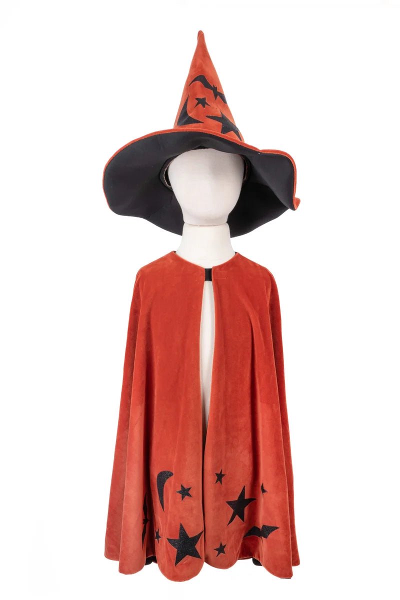 Great Pretenders Verkleedkledij Autum Embers Wizard cape met hoed - 104/116cm - 4/6 jaar