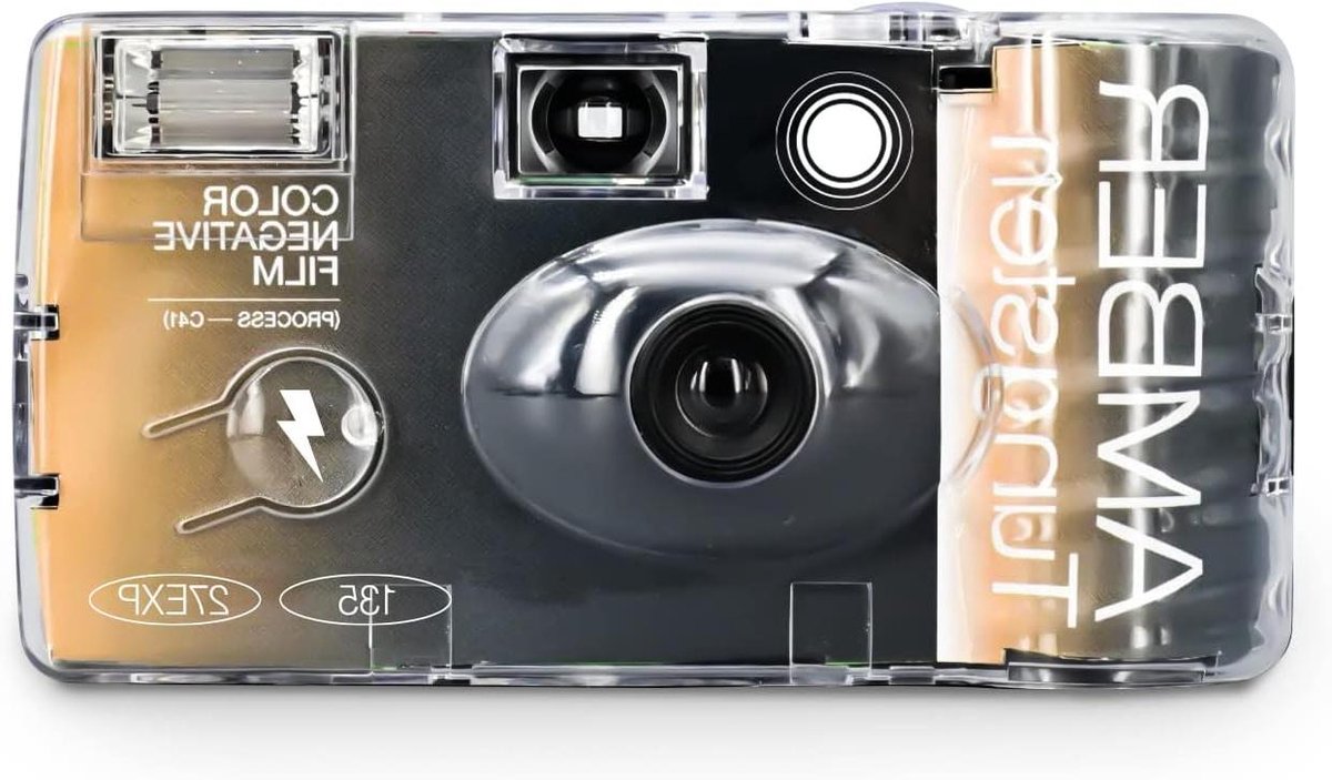 Wegwerp Camera - Film Camera - Momenten Vastleggen - Ingebouwde Flitser - 35mm 27exp - Amber
