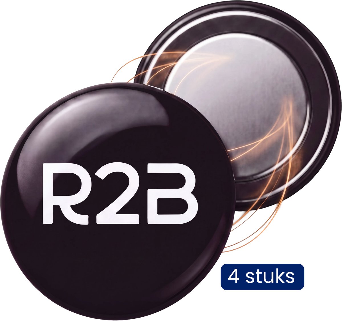 R2B Startnummer magneten - Set van 4 Paar (8 magneten) - Hardloop Magneten - Bevestiging Startnummer Zonder Spelden - Hardlopen - Running - Zwart