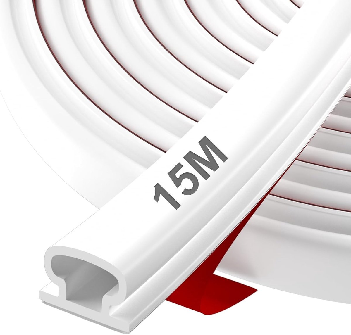 Rubberen Deur- en Raamafdichting - Wit - 9 x 6 mm - Zelfklevend en Waterdicht - Voor Appartementen en Woningen