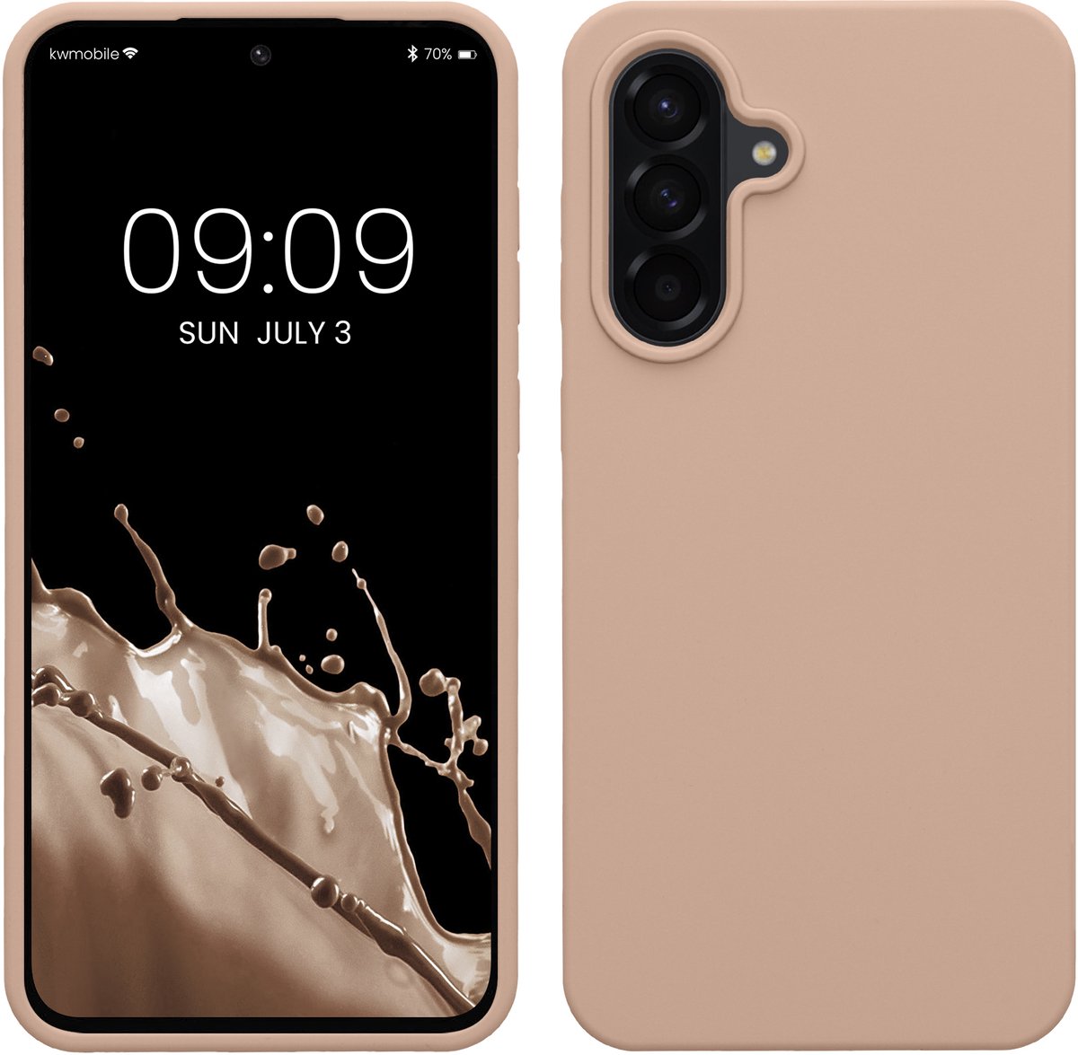 kwmobile telefoonhoesje geschikt voor Samsung Galaxy A56 5G - Hoesje met siliconen coating - Smartphone case in mat oudroze