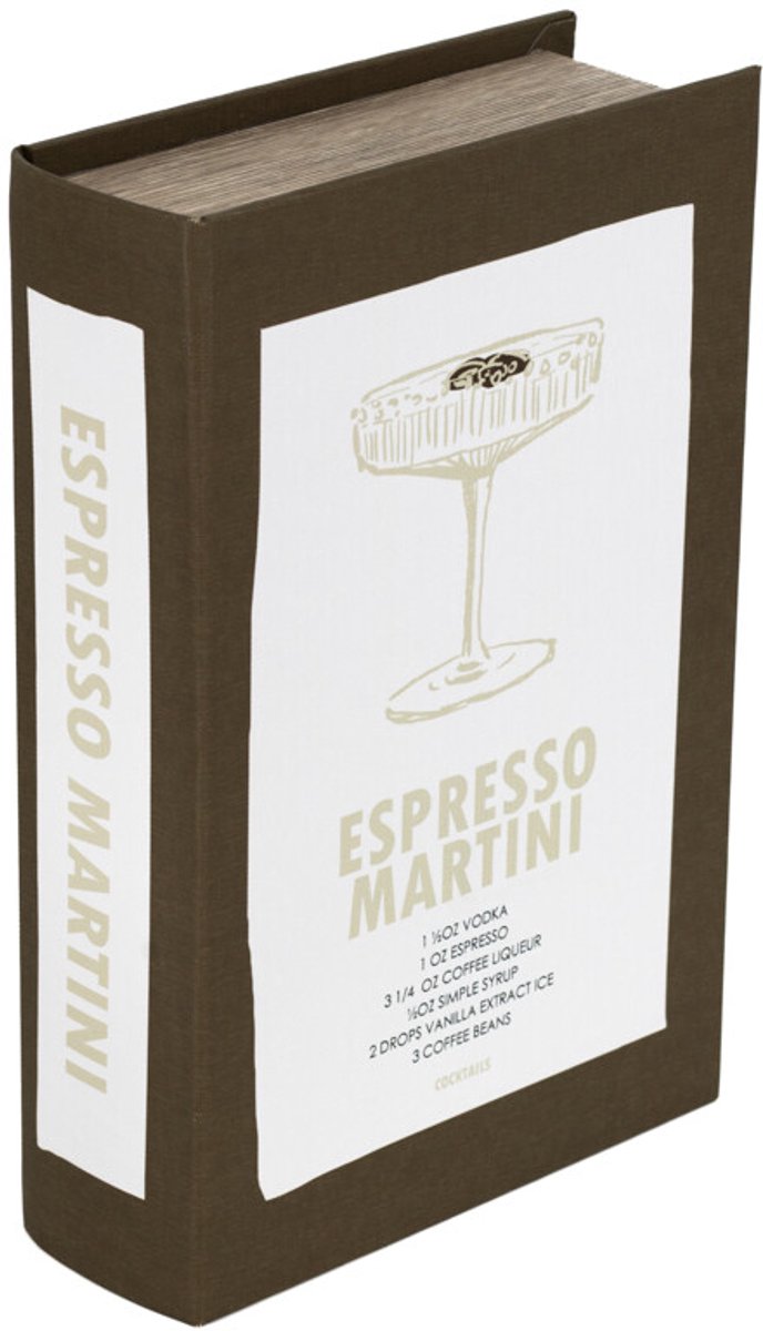 Opbergboek Espresso Martini 27x18cm