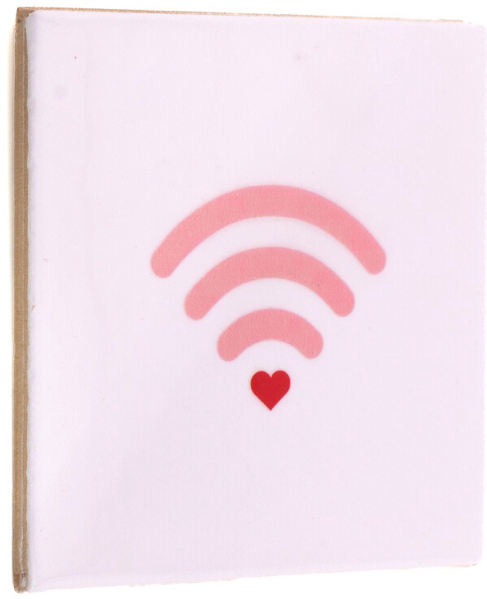 Tegeltje wifi heart