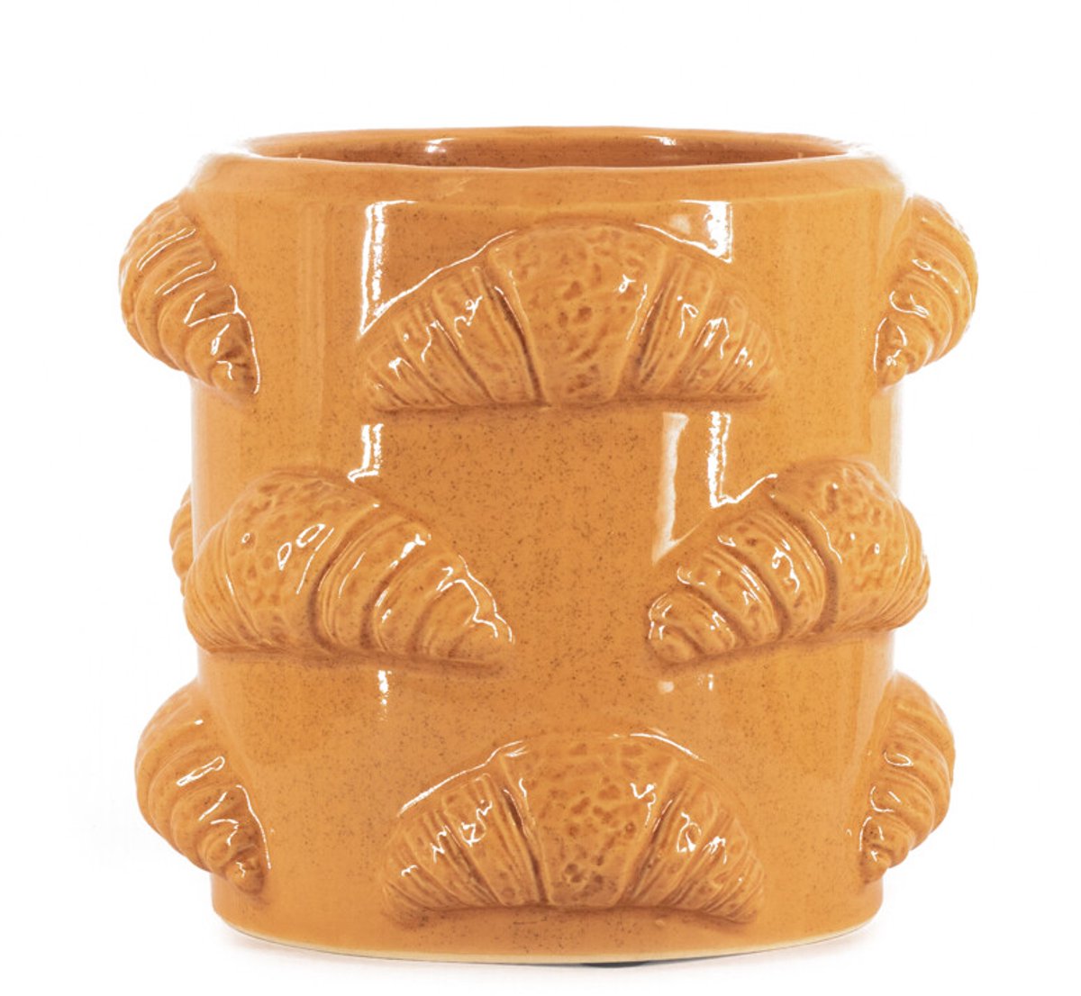 Aardewerk bloempot Croissants L