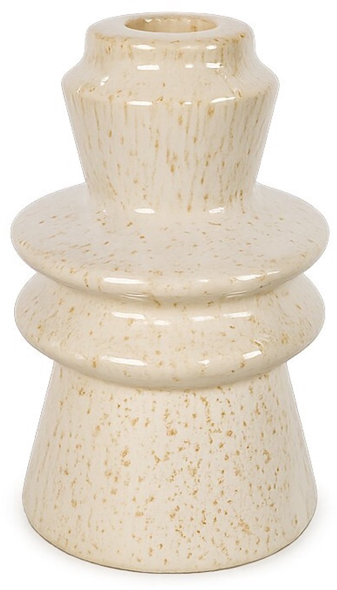 Aardewerk vaasje Pile beige