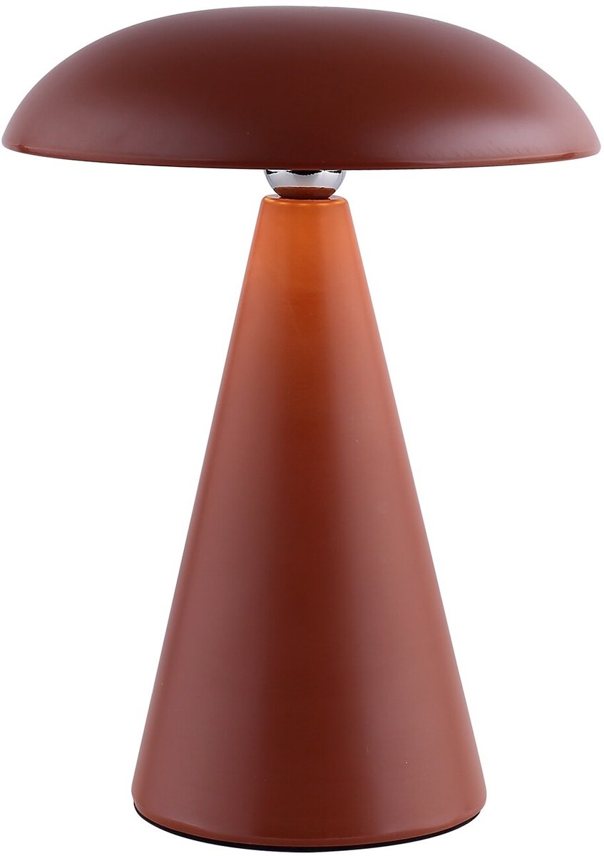 Bureaulamp Mush LED op accu mat aubern