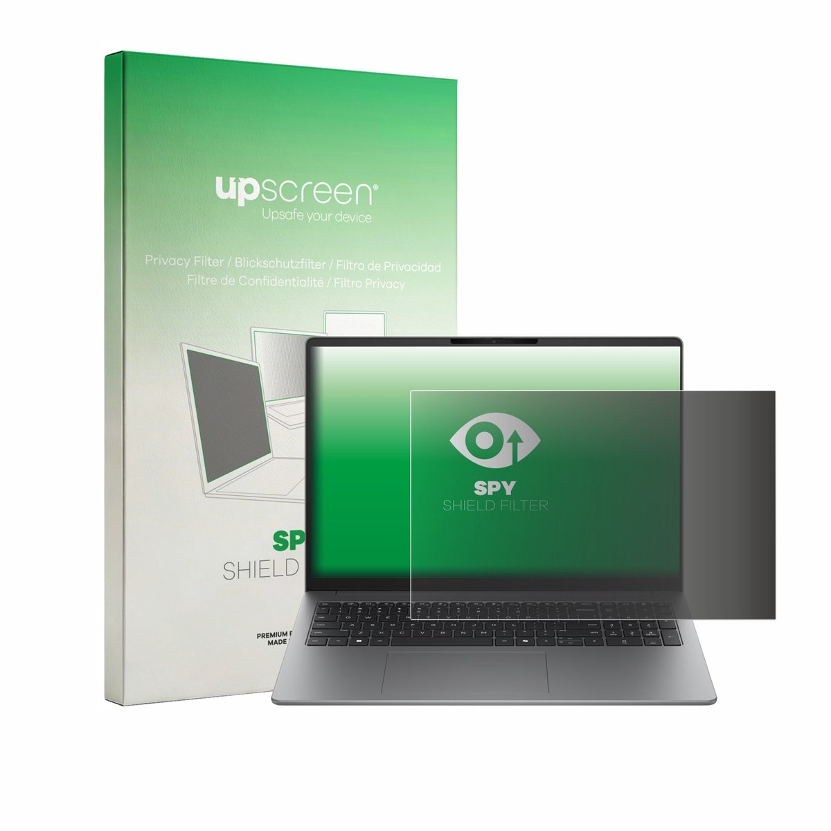 upscreen - privacyscherm voor HP 200 G2i 16" - privacy filter screenfilter Blauwlichtfilter
