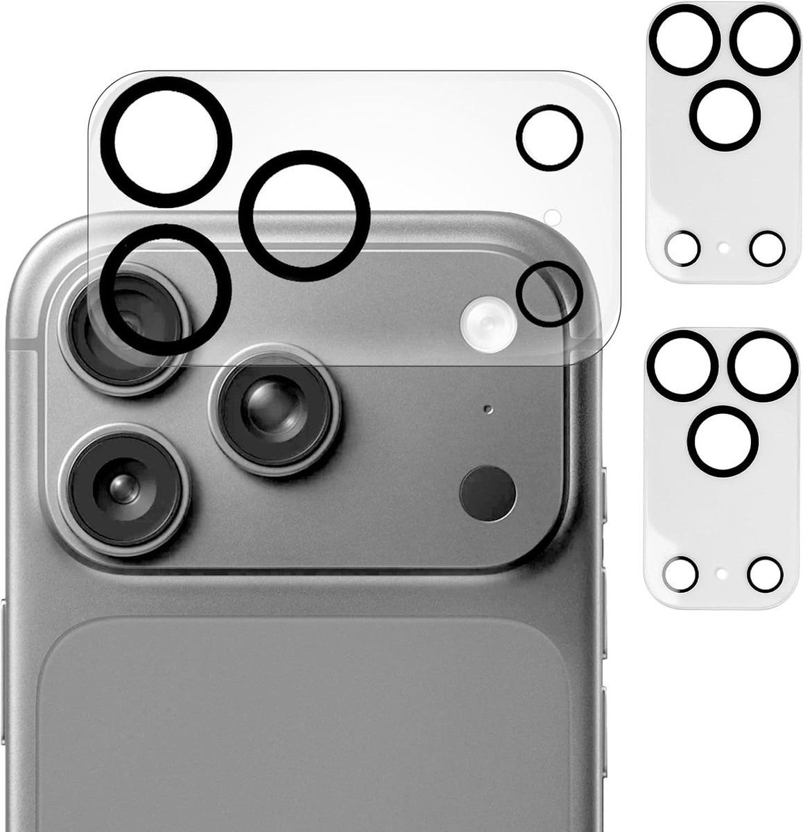 3-Pack Camera Bescherming voor iPhone 17 Pro Max 6.9 inch, 9H Gehard Glas, Krasbestendig, Nachtfotografie Ondersteuning, Schokbestendig
