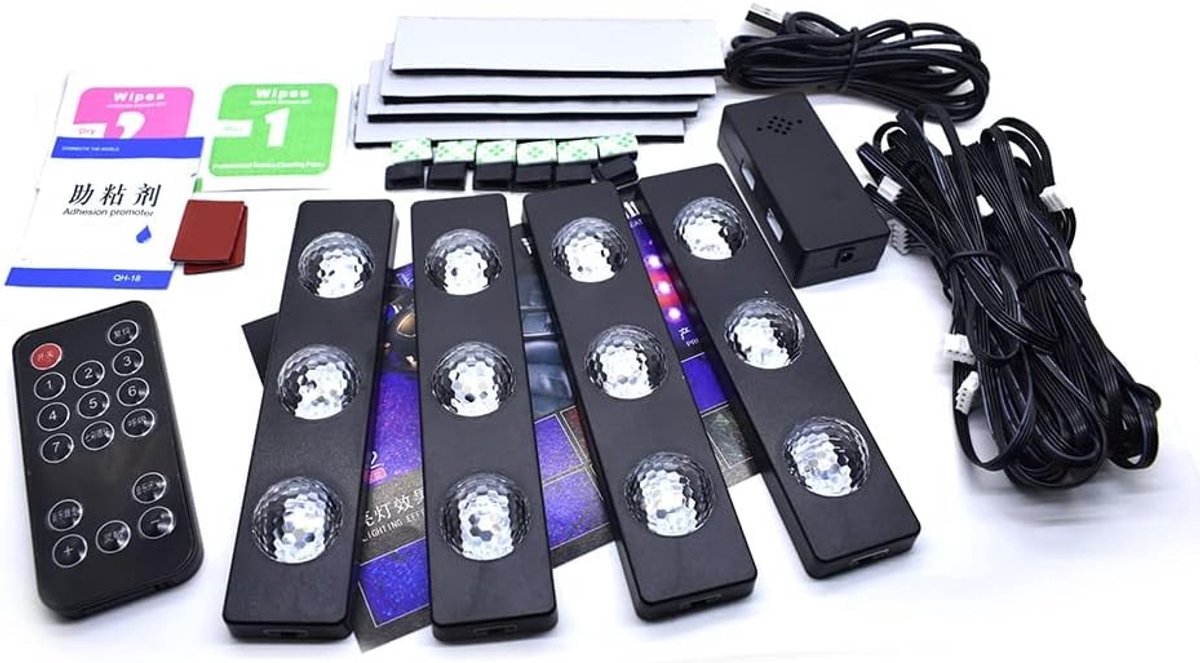 Auto Interieur Sfeerverlichting - Blauw - LED Ster Projector Verlichting met Afstandsbediening - Voor Auto Tapijt Verlichting