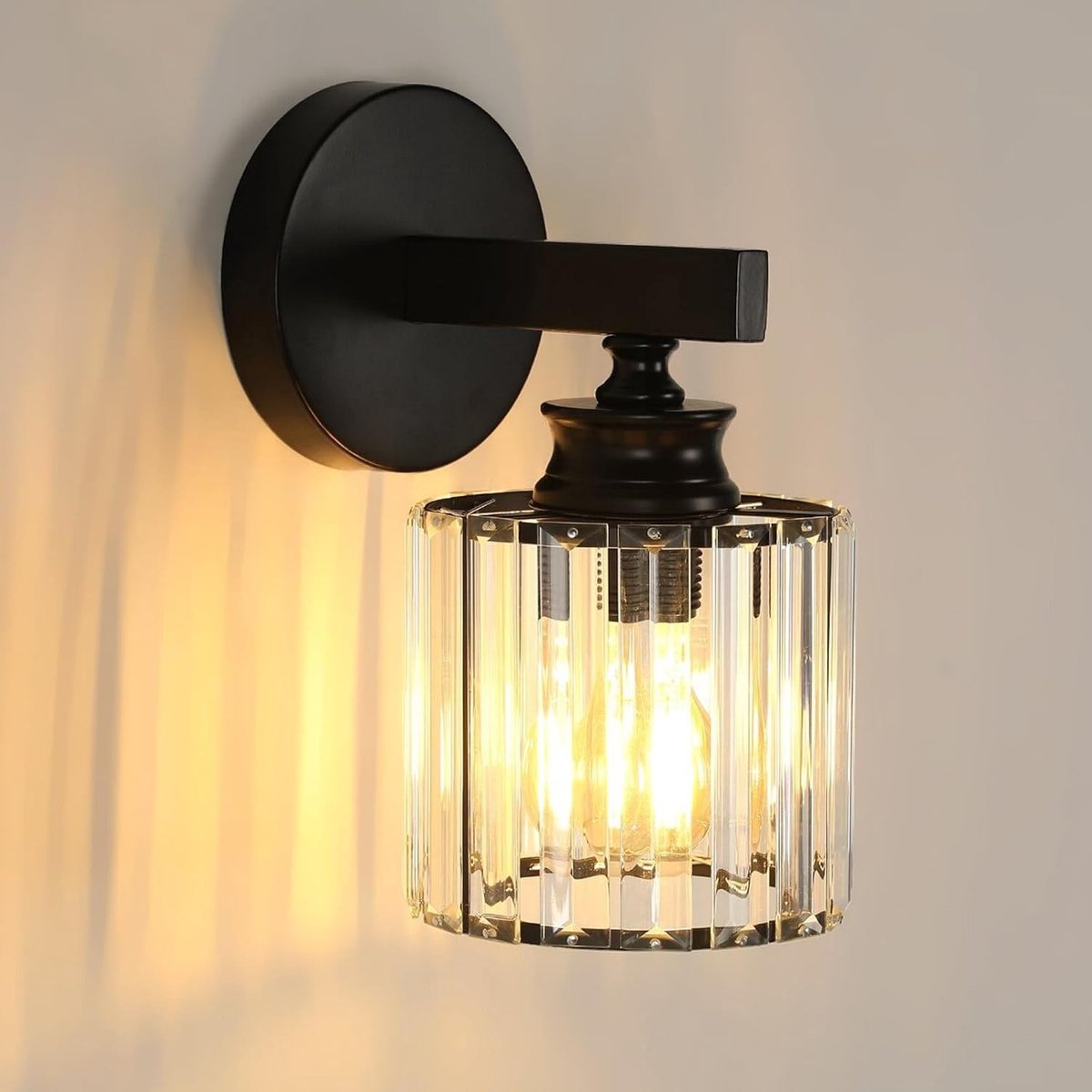 Moderne Wandlamp - Kristal - Elegante Ronde Wandlamp - E27 - Voor Binnen