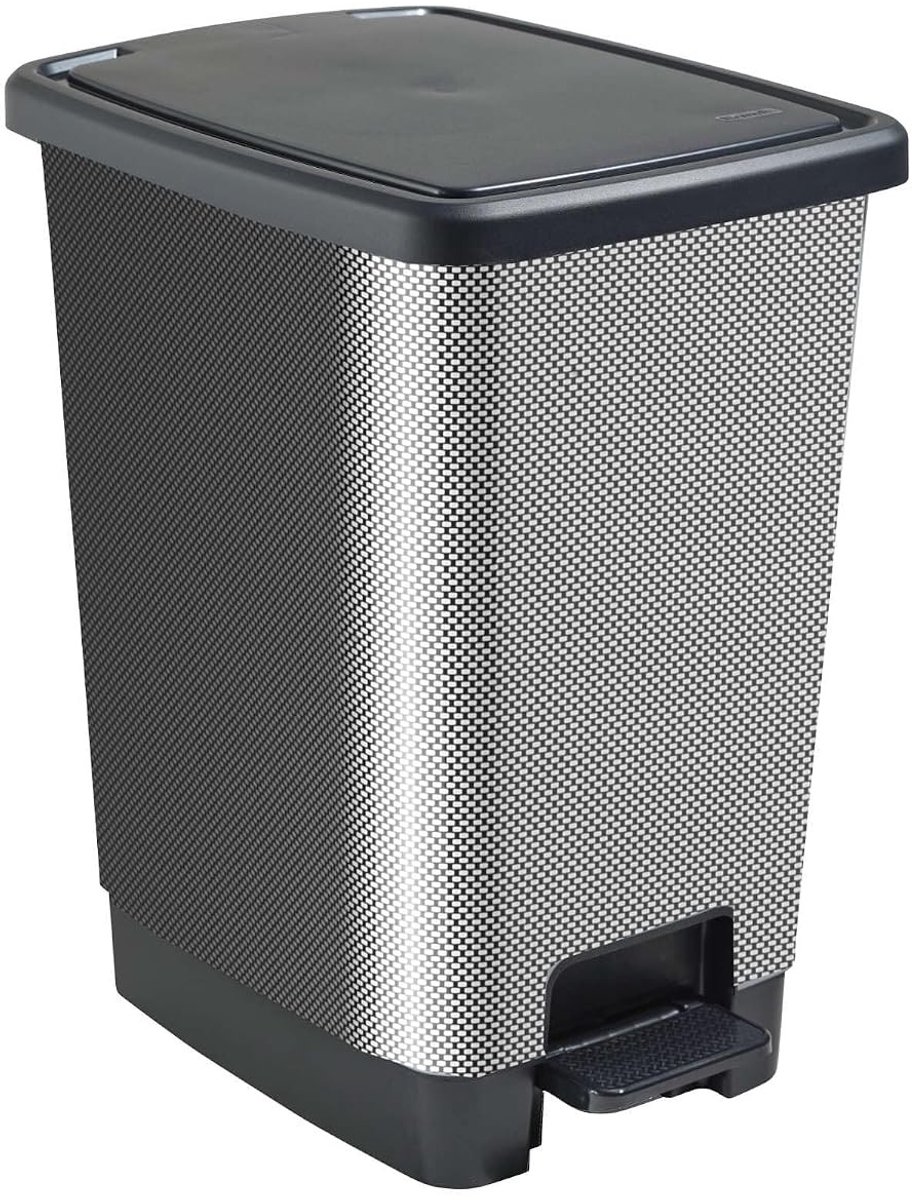 Prullenbak - Koolstof - 30 L - Gerecycled Plastic - Voor Keuken, Kantoor, Garage
