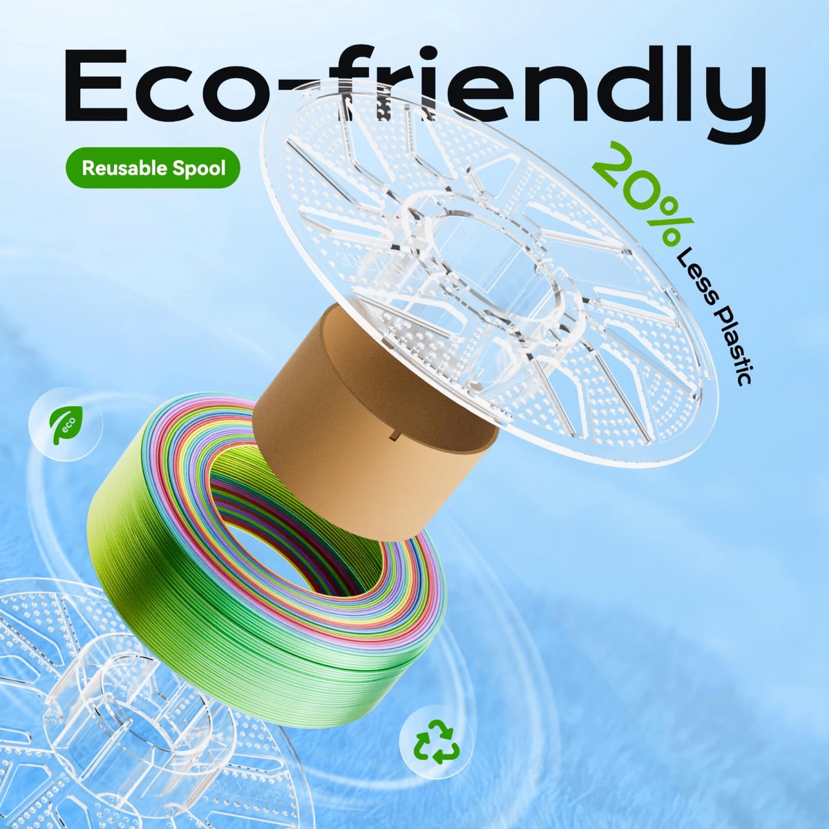 Conjure Reusable Filament Spool for Bambu Lab 3D Printers - ShopVlot