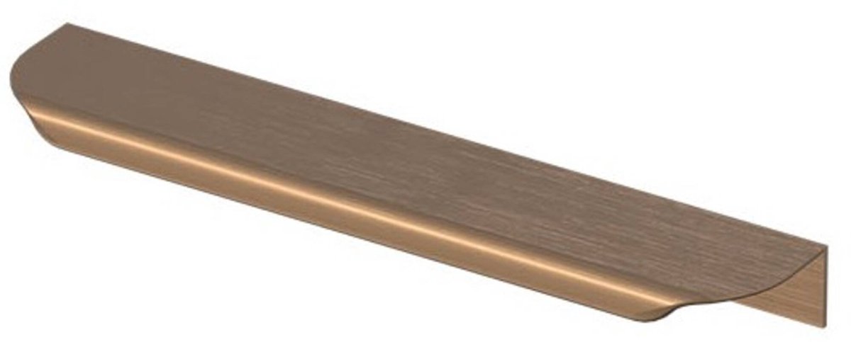 Saqu Olivo greep 20x4x0,8cm geborsteld koper
