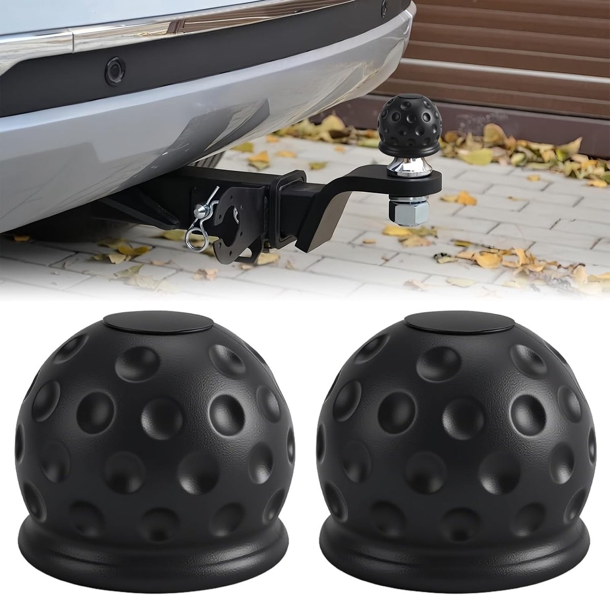 Universele 50mm Trekhaakbal Cover - Set van 2 - Bescherming voor Trekhaak, Waterdicht en Duurzaam