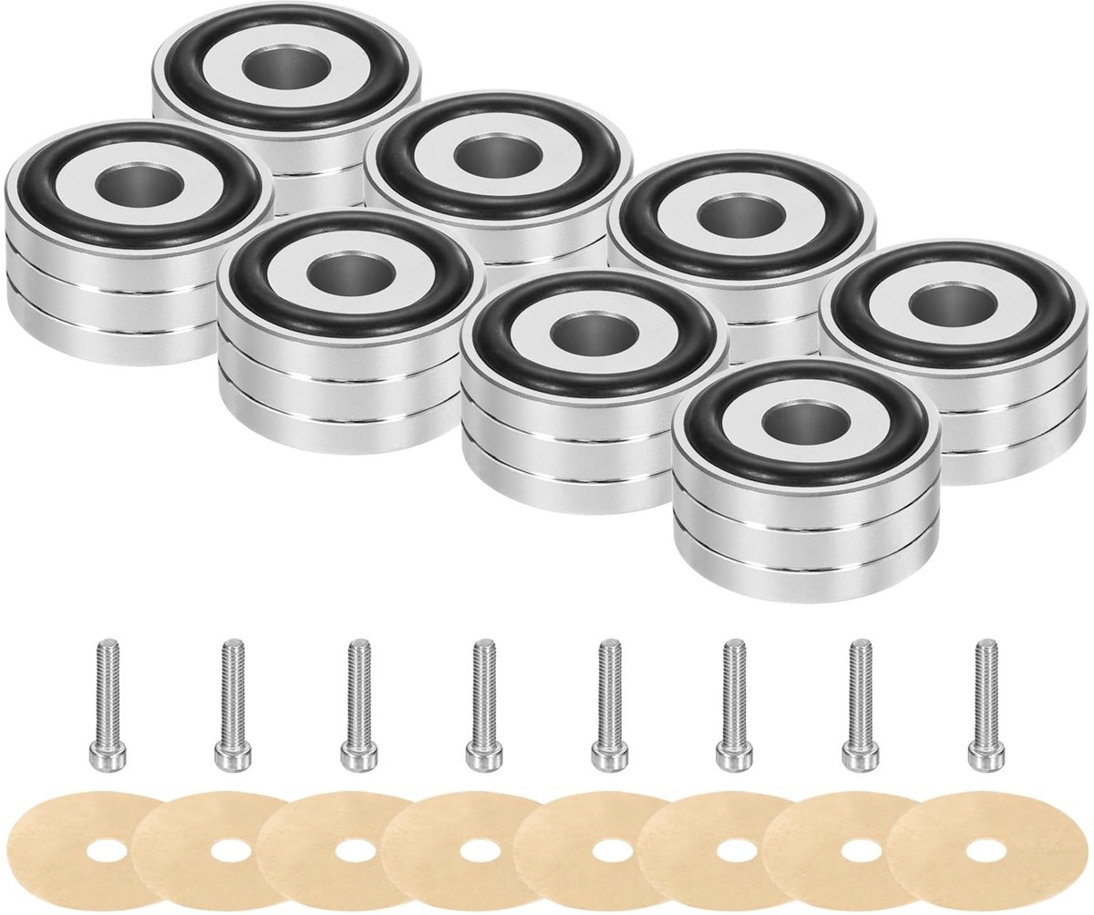 Isolatie Pads voor Speakers - 40 x 20mm - Zilver - 8 Stuks