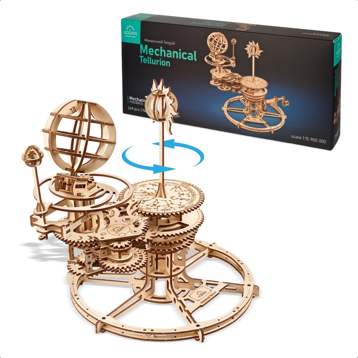 Mechanisch 3D Puzzelmodel - Aarde en Maan