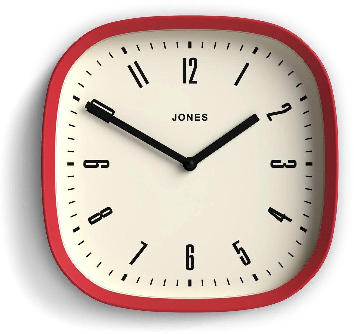Wandklok met retro design - 25 cm - Rood